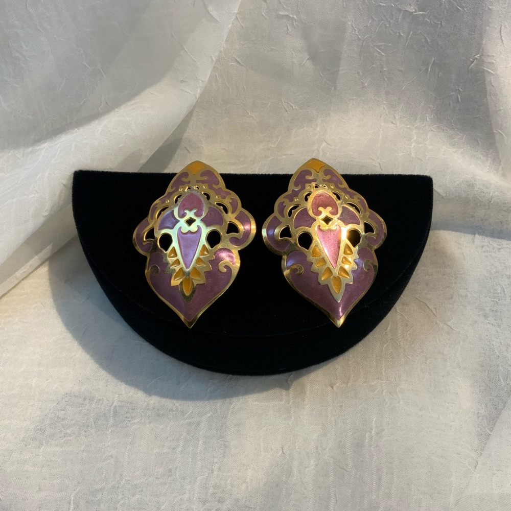 Vintage Berebi Purple Earrings